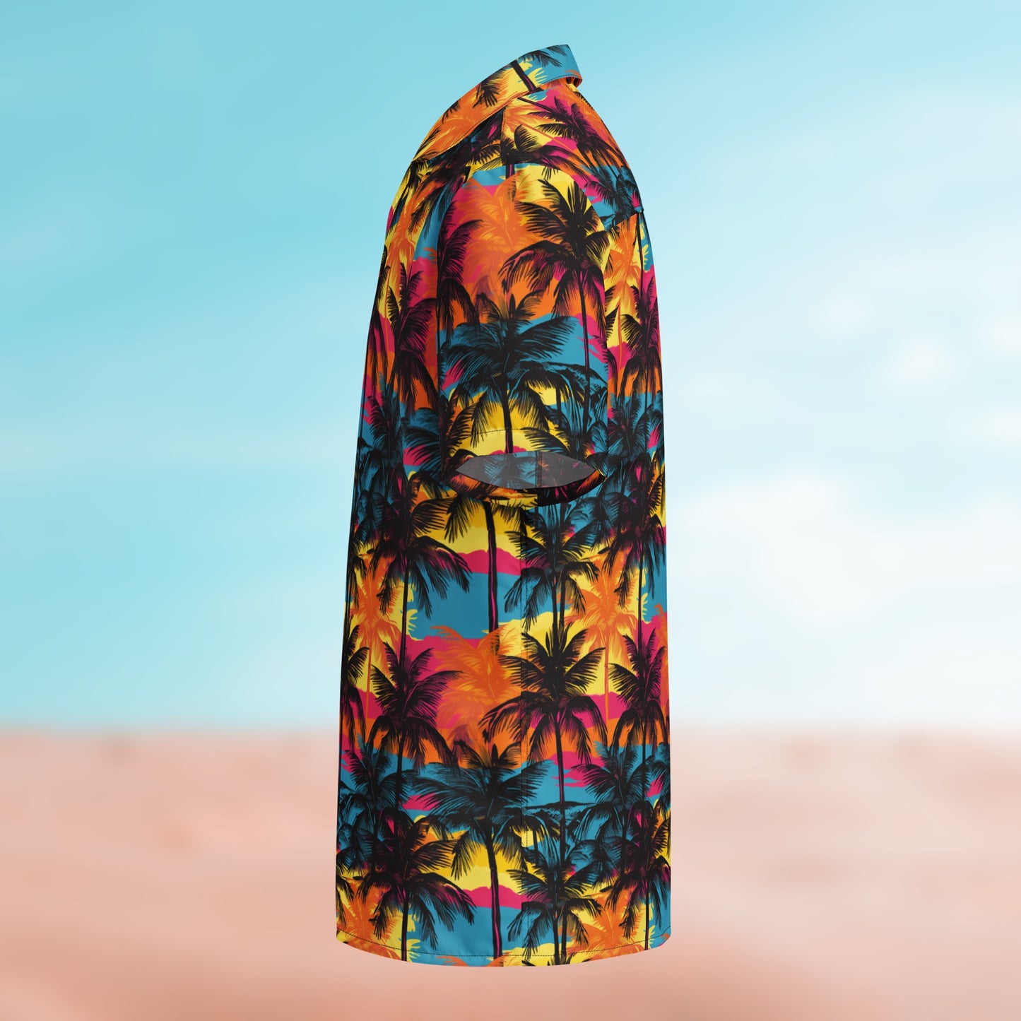 UNCLASSD Palm Button Shirt – Palm 04 colorway, side silhouette
