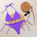 Maillot de bain bikini triangle CHROMA Pop Electric Violet | Bikini ficelle ajustable
