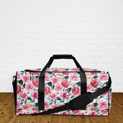 Sports Bag Aquarelle flowers — 50L | Customizable