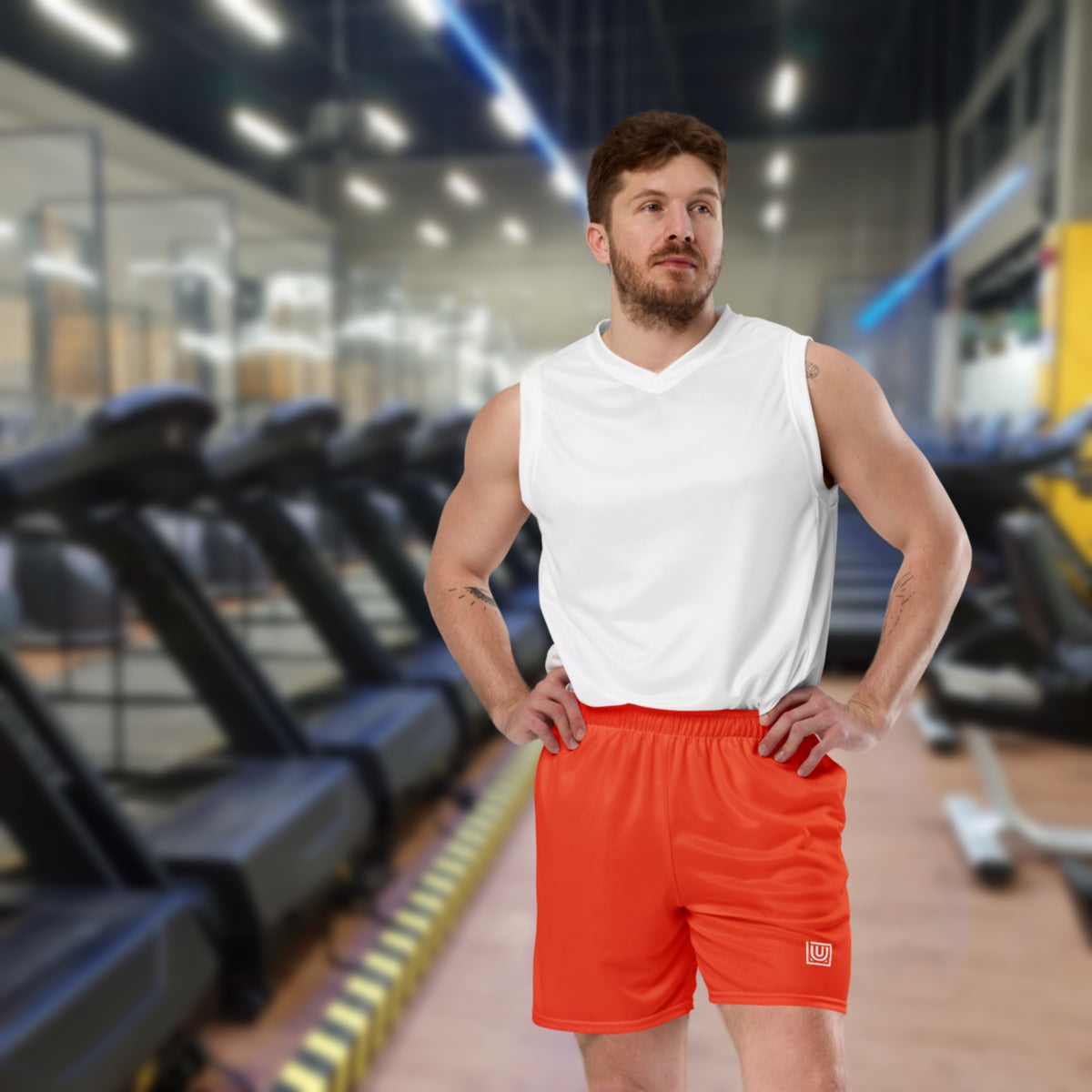 Essential Mesh Shorts - Orange — Unisex