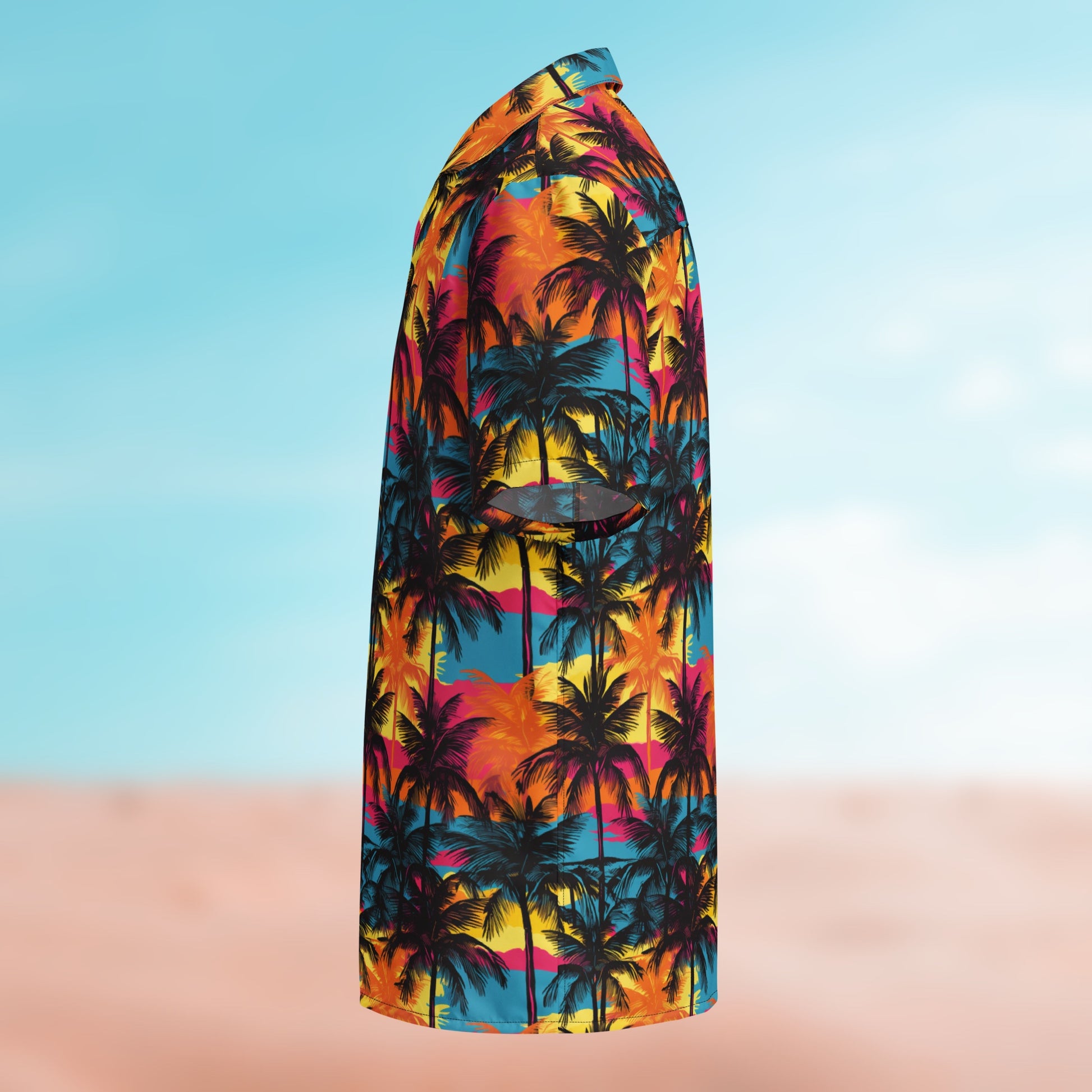 UNCLASSD Palm Button Shirt – Palm 04 colorway, side silhouette