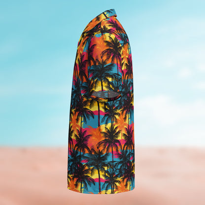 UNCLASSD Palm Button Shirt – Palm 04 colorway, side silhouette