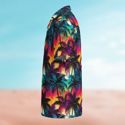 UNCLASSD Palm Button Shirt – Palm 0X colorway, side silhouette in motion