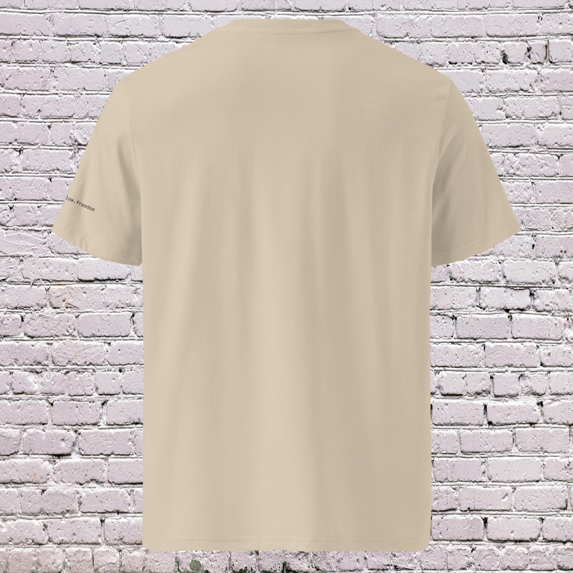 Back view of UNCLASSD CORE Sand warm neutral tee For dancers
