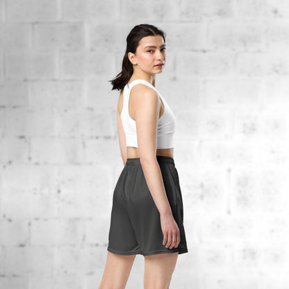 Model wearing navy core mesh dance sport short for studio dance practice