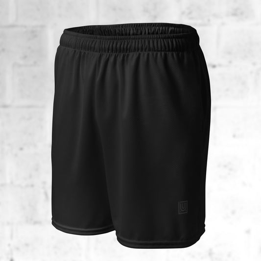 Core mesh dance sport short black front view lightweight breathable training short