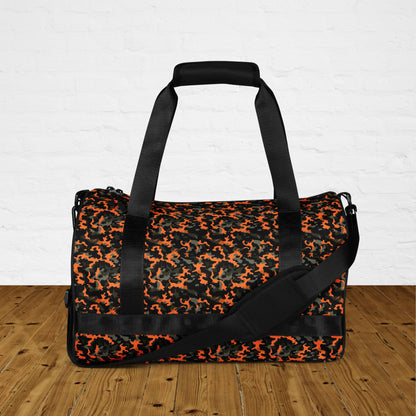 Sac de sport et de danse rond camouflage orange