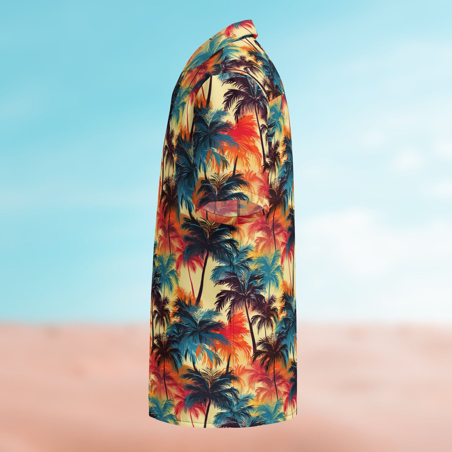 UNCLASSD Palm Button Shirt – Palm 10 colorway, side silhouette