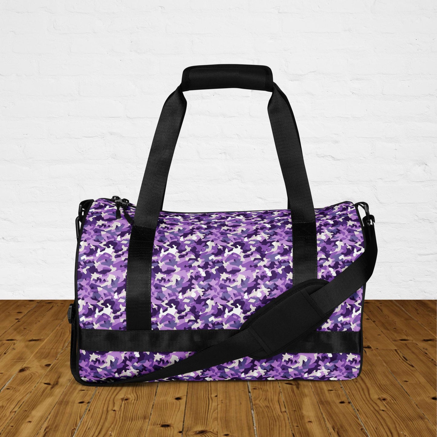 Sac de sport et de danse rond camouflage violet