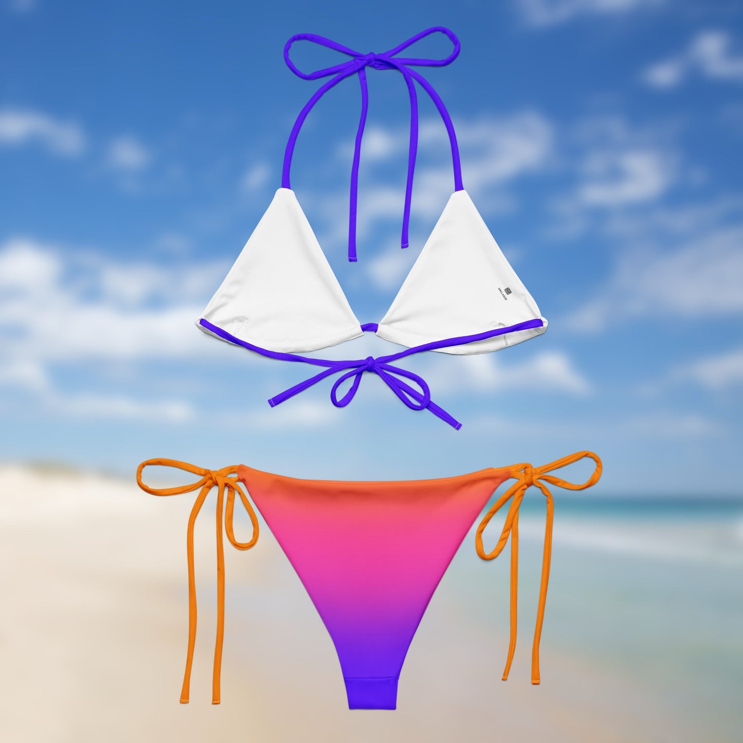 Aurora Blaze | Bikini Triangle à Dégradé Fondu | Bikini à Cordes Réglable
