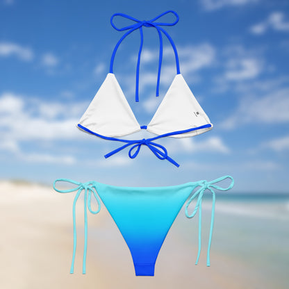 Electric Tide | Bikini Triangle Dégradé Fondu | Bikini à Cordons Réglables