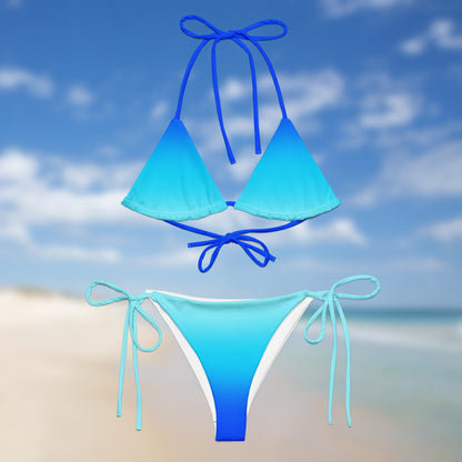 Electric Tide | Bikini Triangle Dégradé Fondu | Bikini à Cordons Réglables