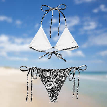 Bandana Minuit | Bikini triangle Paisley | Bikini ficelle ajustable