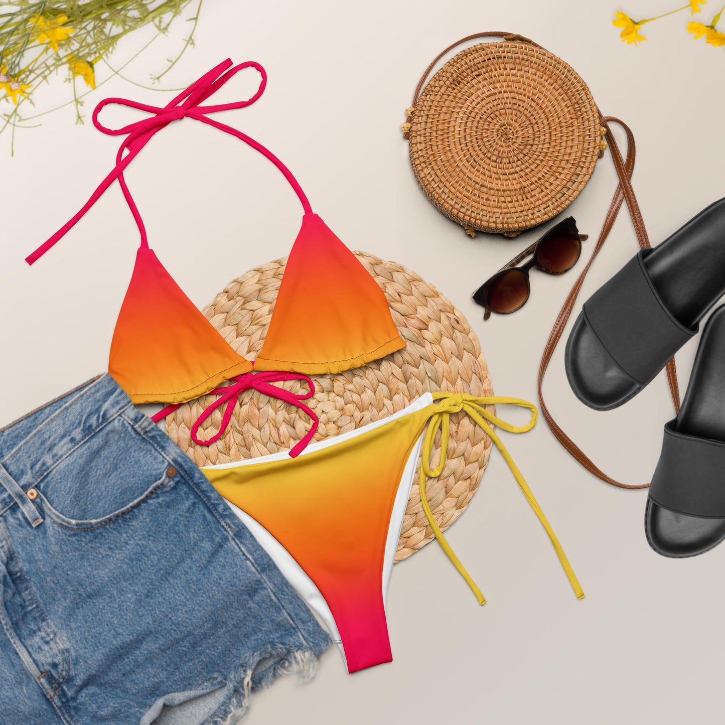 Éruption Solaire | Bikini Triangle Dégradé Fondu
