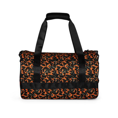Sac de sport et de danse rond camouflage orange