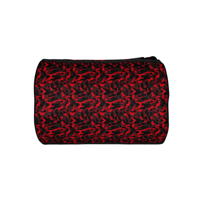 Sac de sport et de danse rond camouflage rouge