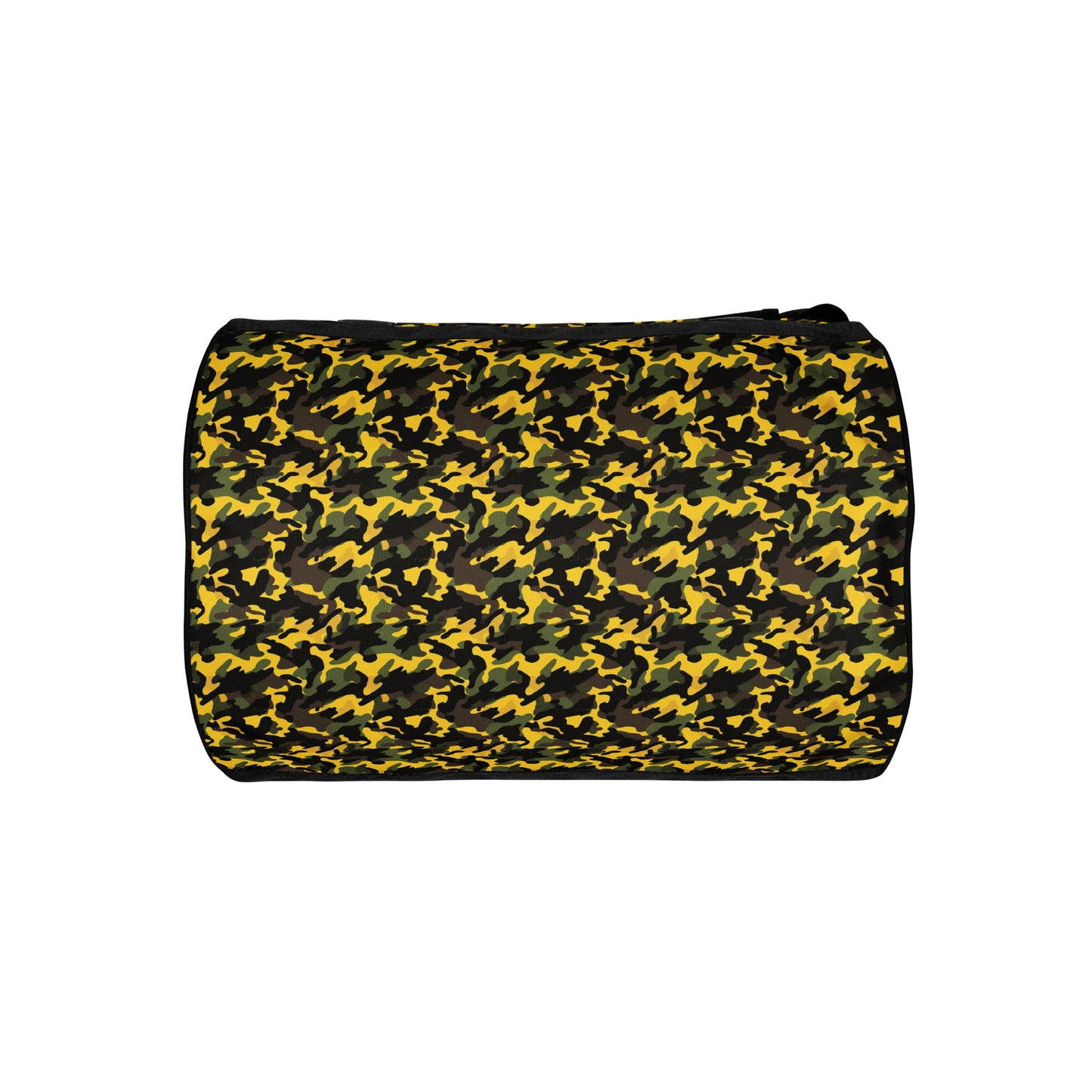Sac de sport et de danse rond jaune camouflage