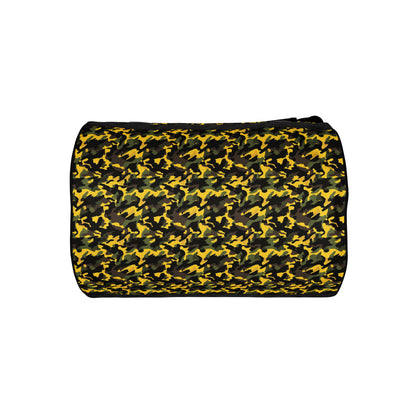 Sac de sport et de danse rond jaune camouflage