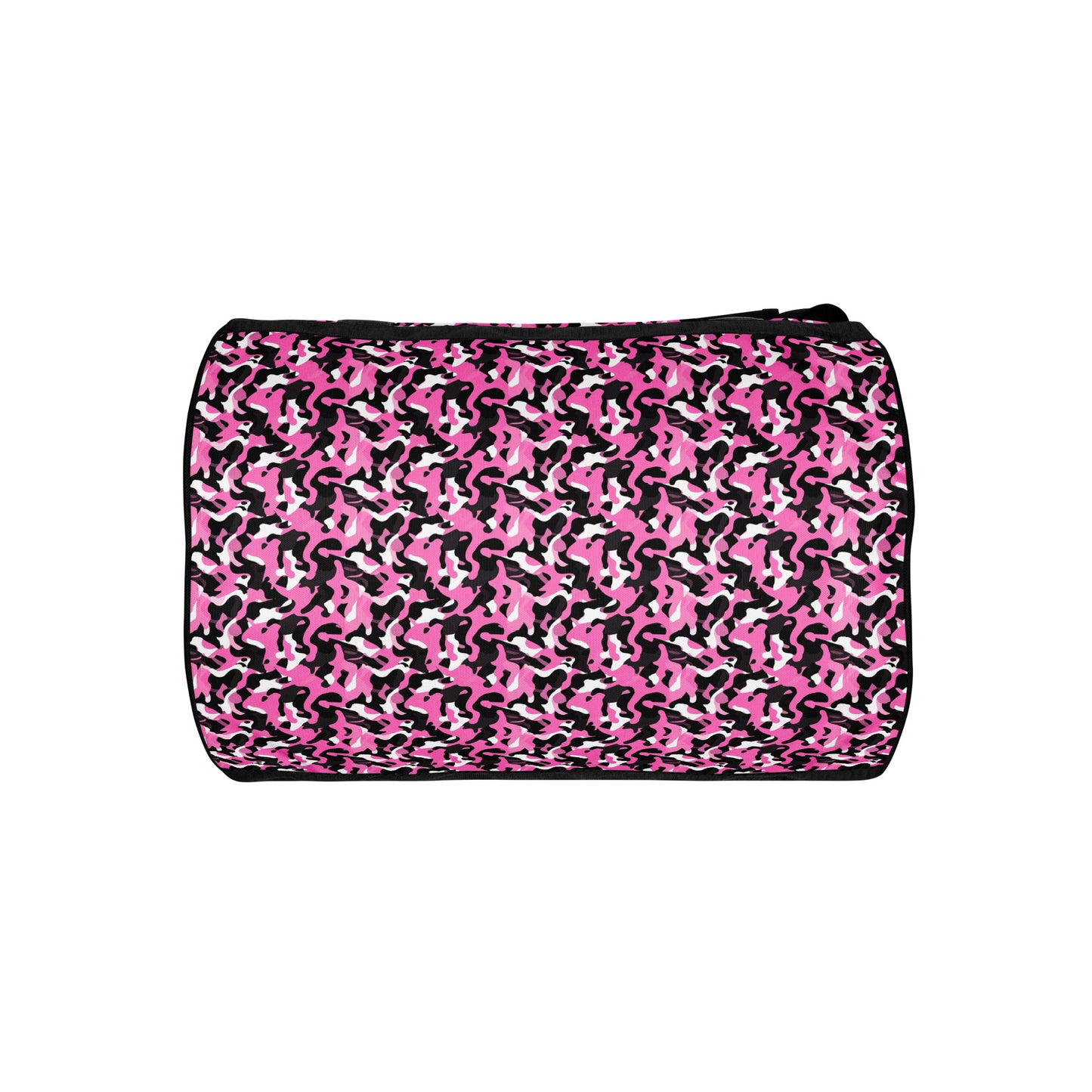 Sac de sport et de danse rond camouflage rose