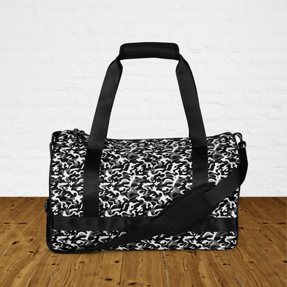 Sac de sport et de danse camouflage noir et blanc