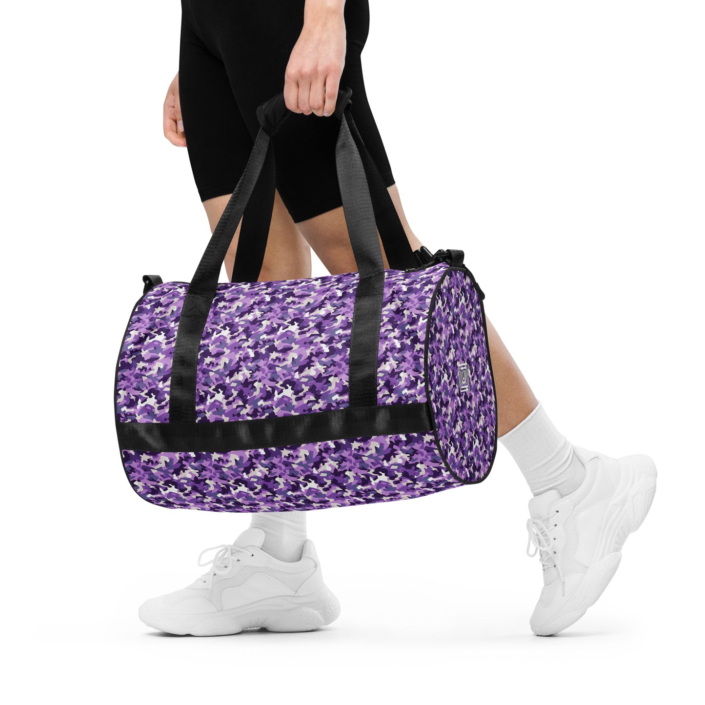 Sac de sport et de danse rond camouflage violet