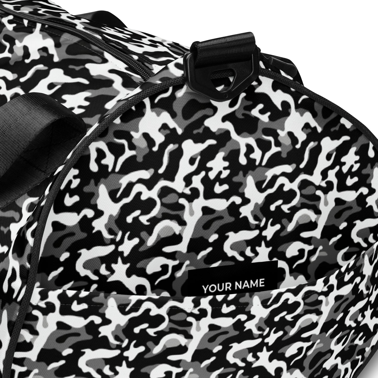 Sac de sport et de danse camouflage noir et blanc
