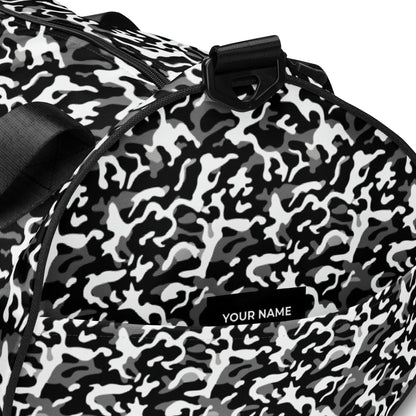 Sac de sport et de danse camouflage noir et blanc