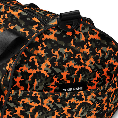 Sac de sport et de danse rond camouflage orange