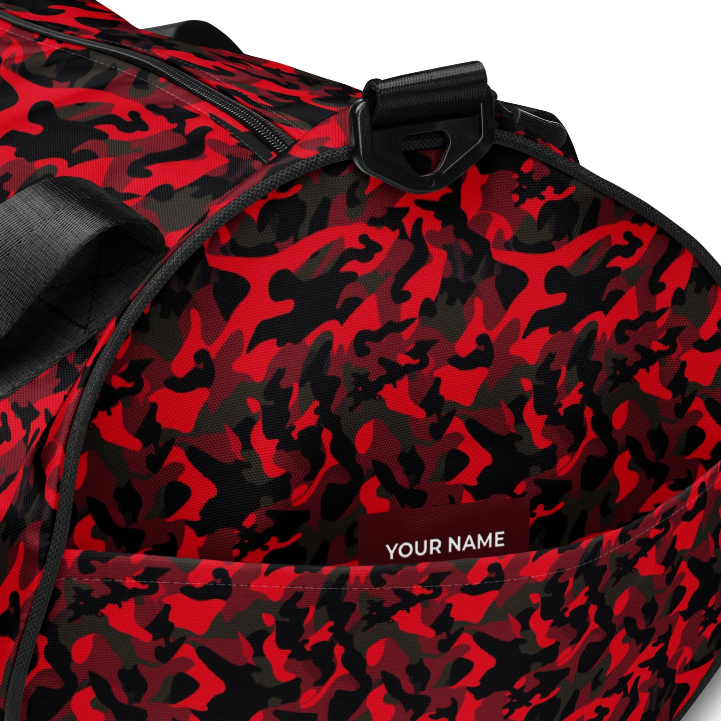 Sac de sport et de danse rond camouflage rouge