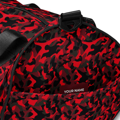 Sac de sport et de danse rond camouflage rouge
