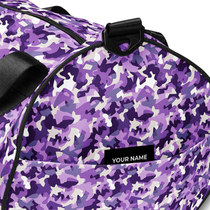 Sac de sport et de danse rond camouflage violet