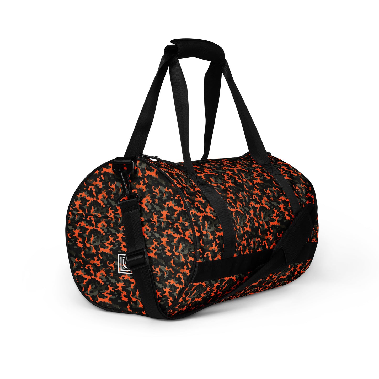 Sac de sport et de danse rond camouflage orange