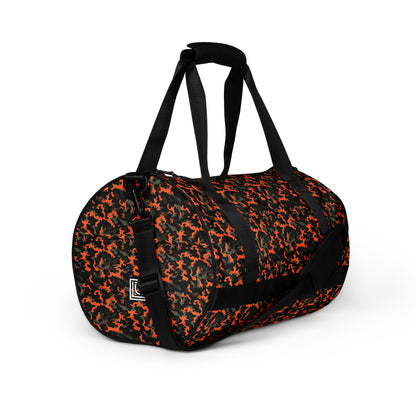 Sac de sport et de danse rond camouflage orange