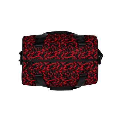 Sac de sport et de danse rond camouflage rouge