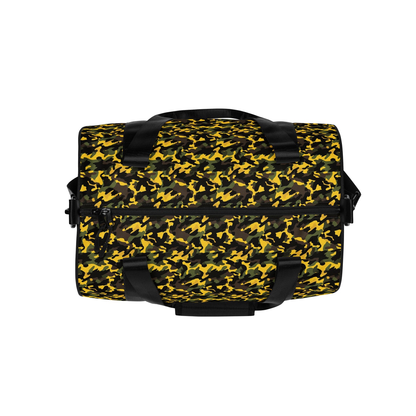 Sac de sport et de danse rond jaune camouflage