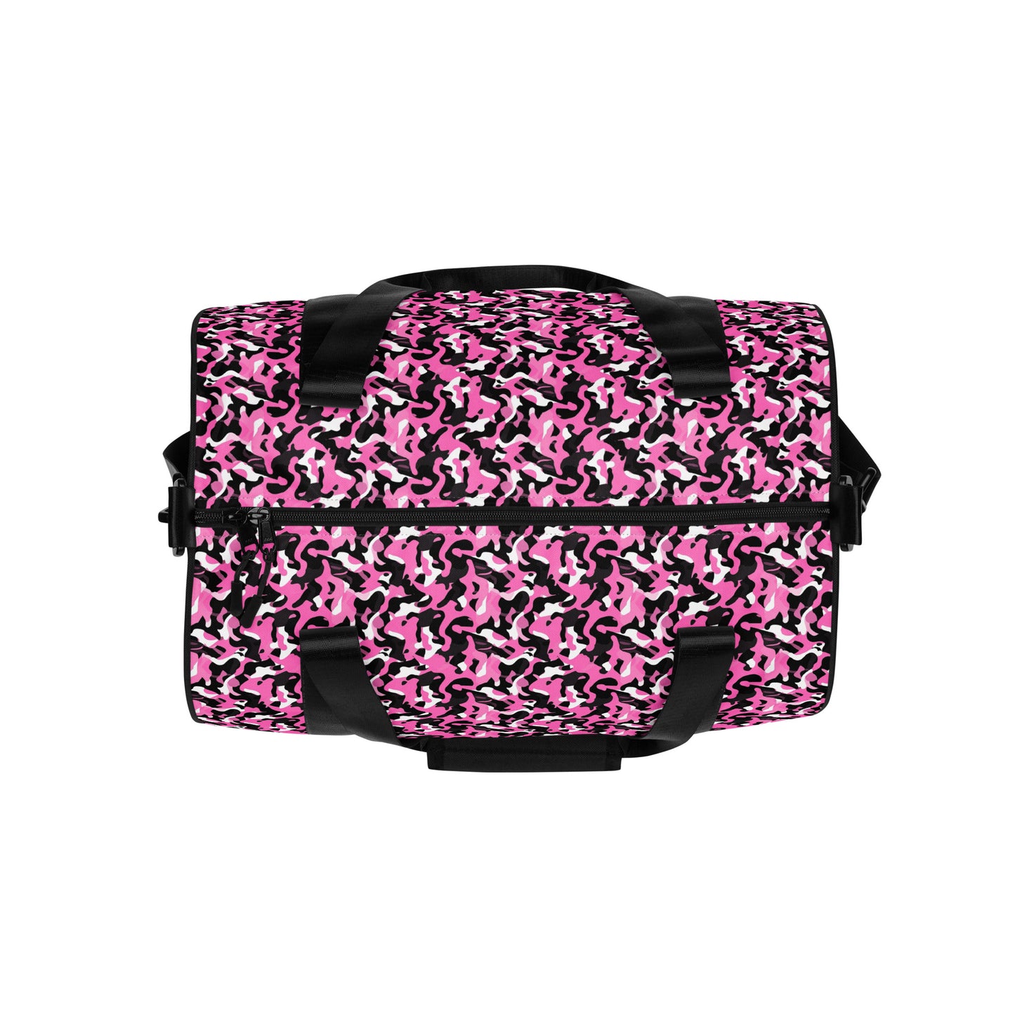 Sac de sport et de danse rond camouflage rose