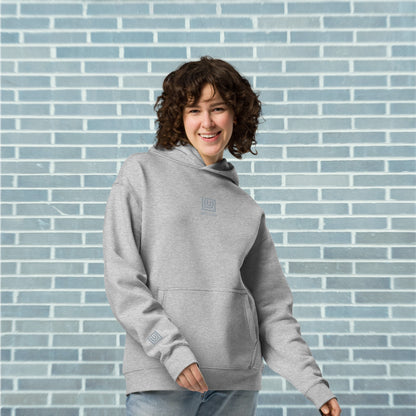 Sweat à capuche oversize CORE — Stone Breath (gris chiné athlétique) 