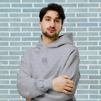 Sweat à capuche oversize CORE — Stone Breath (gris chiné athlétique) 