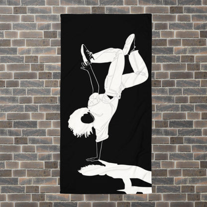 Movement Dance Towel - One hand Freeze - Black