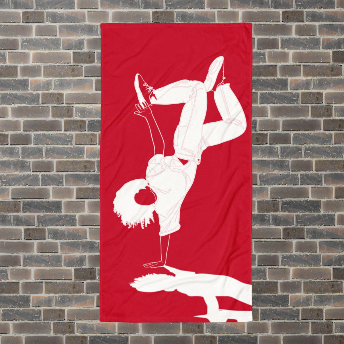 Movement Dance Towel - One hand Freeze - Red