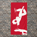 Movement Dance Towel - One hand Freeze - Red