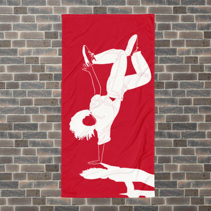 Movement Dance Towel - One hand Freeze - Red