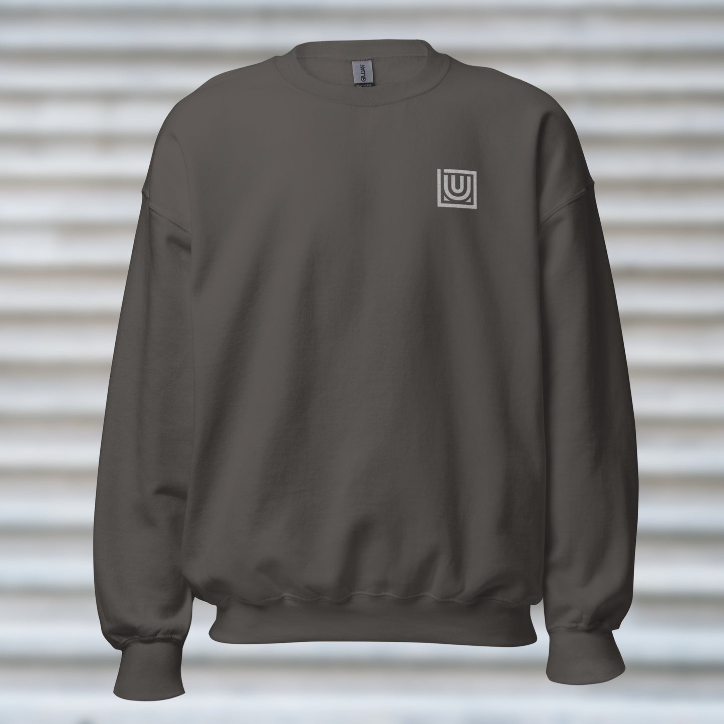 Front view UNCLASSD CORE Charcoal Crewneck