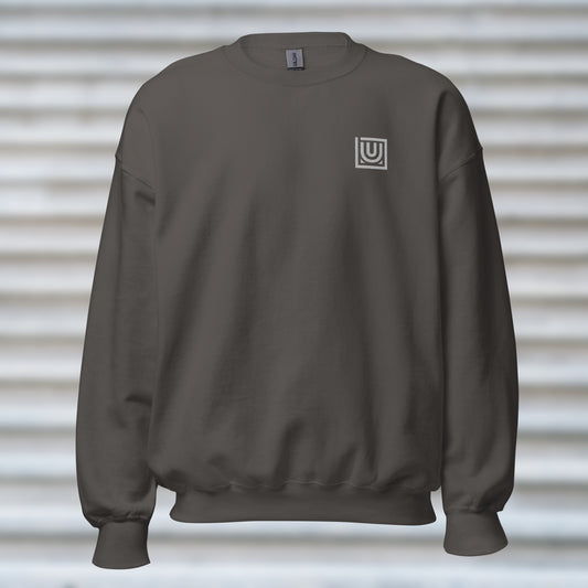 Front view UNCLASSD CORE Charcoal Crewneck