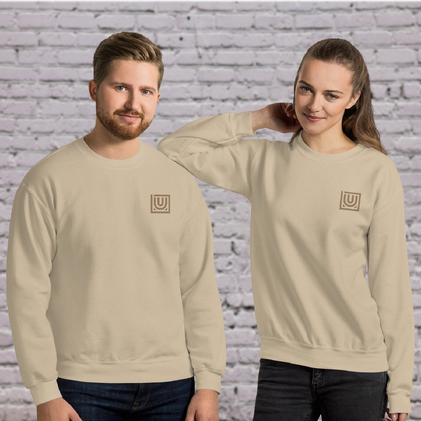 Models wearing CORE Sand Crewneck for  dance or flow practice